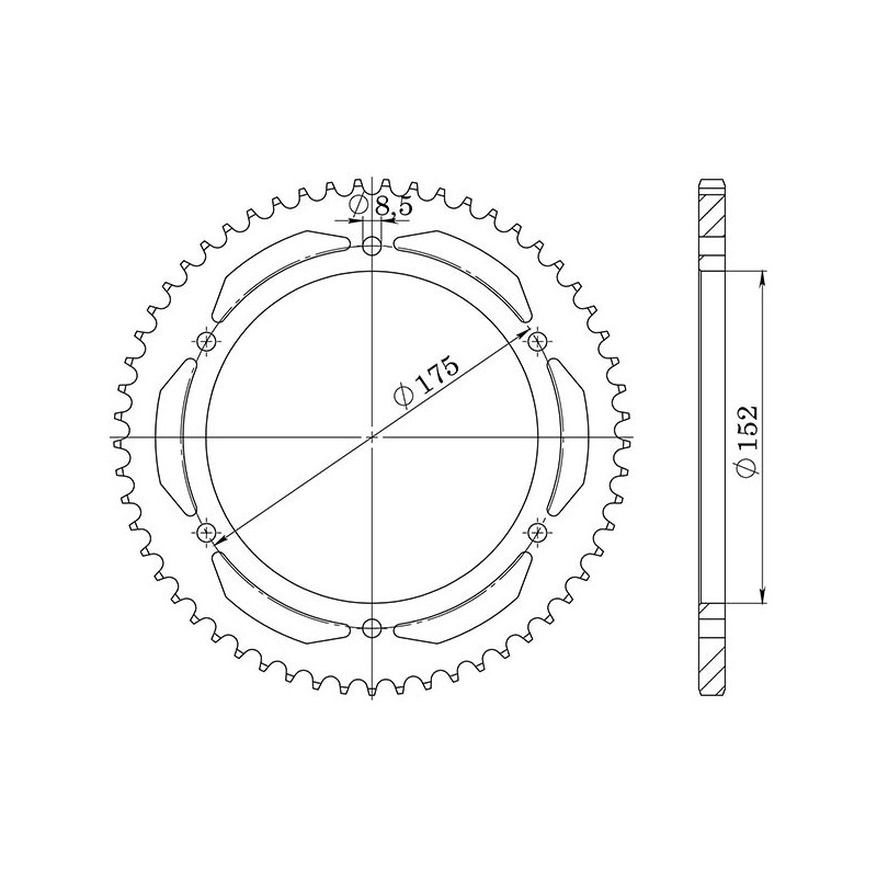 SGR COURONNE S AC P428-D53 YAMAHA WR R 125 09 13