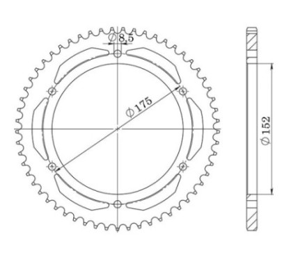 SGR COURONNE S AC P428-D53 YAMAHA WR R 125 09 13