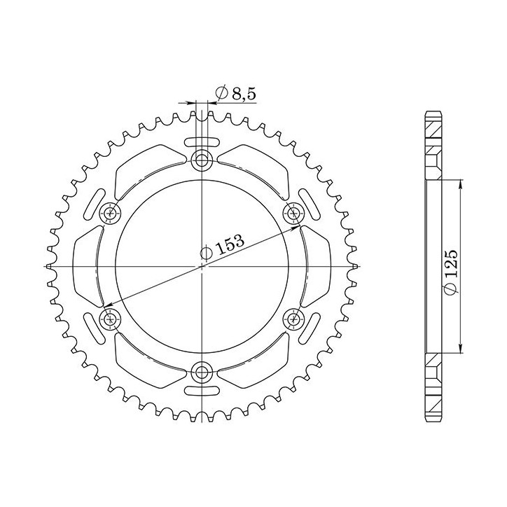 SGR CORONA S AC P428-D54 PARA HONDA XR L 125 03/10