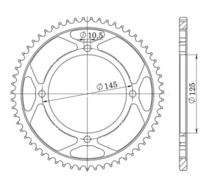 SGR COURONNE S AC P428-D56 YAMAHA XVS DRAGSTAR 250 01 04