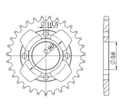 SGR CORONA S AC P520-D31 HONDA CB TWO FIFTY 250 92 02