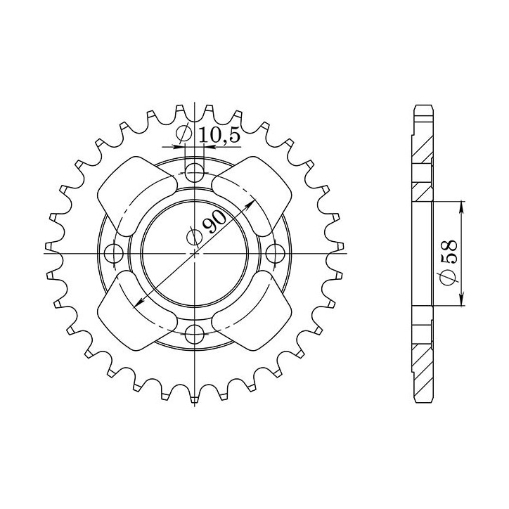 SGR CORONA S AC P520-D31 PARA HONDA CB TWO FIFTY 250 92/02