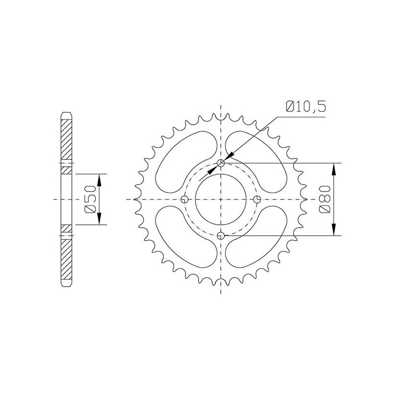 SGR COURONNE S AC P520-D32 E-TON RXL-R VIPER R 4T 150 05 09