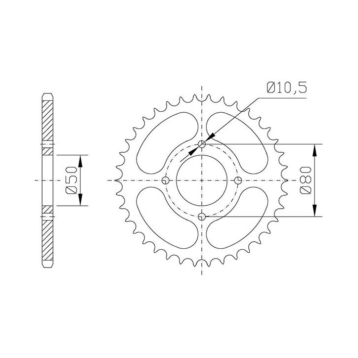 SGR COURONNE S AC P520-D32 POUR E-TON RXL-R VIPER R 4T 150 05/09