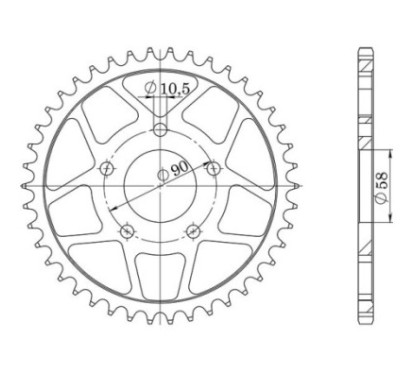 SGR CROWN S AC P520-D35 HONDA NSR R 125 1989