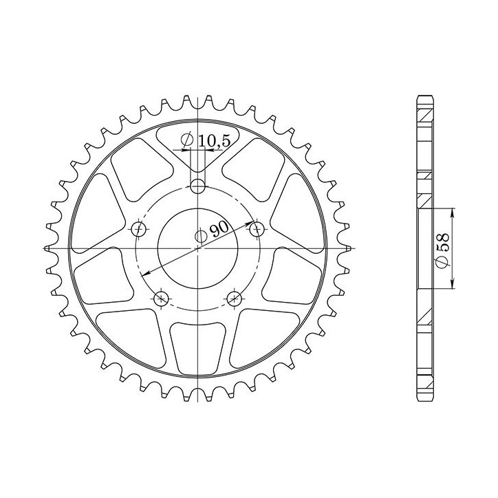 SGR COURONNE S AC P520-D35 POUR HONDA NSR R 125 1989