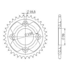 SGR COURONNE S AC P520-D36 HONDA CB N EURO 400 82-84