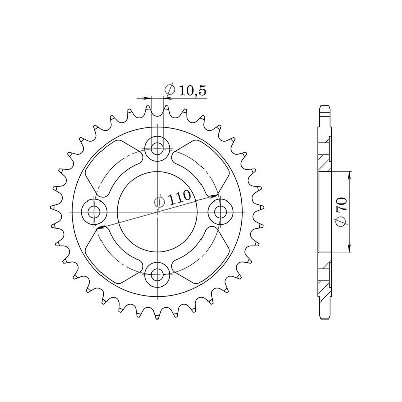 SGR COURONNE S AC P520-D36 HONDA CB N EURO 400 82-84