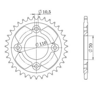 SGR CORONA S AC P520-D36 HONDA CB N EURO 400 82-84