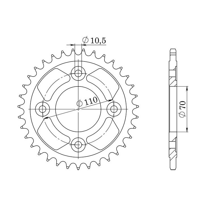 SGR COURONNE S AC P520-D36 POUR HONDA CB N EURO 400 82-84