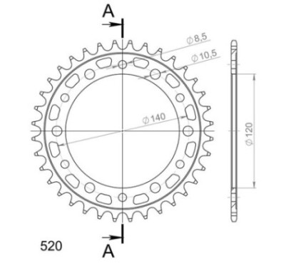 SGR COURONNE S AC P520-D36 HONDA CBR R ABS 300 15-17