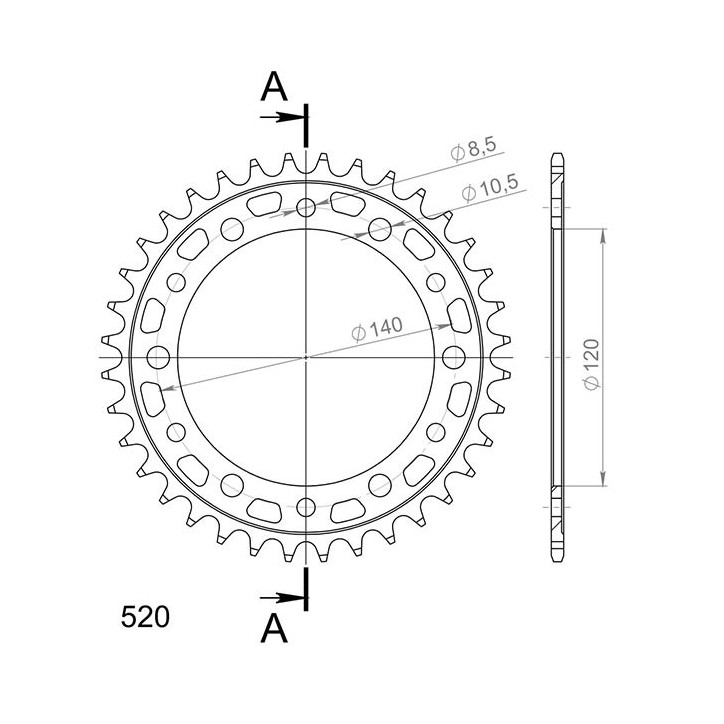 SGR CORONA S AC P520-D36 PARA HONDA CBR R ABS/300 15-17