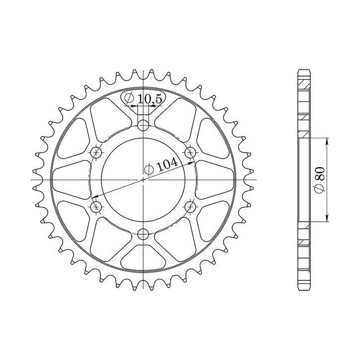 SGR COURONNE S AC P520-D36 POUR POLARIS SCRAMBLER 2X4 500 00/03