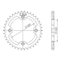 SGR COURONNE S AC P520-D36 SUZUKI LT R QUADRACER 450 06 09