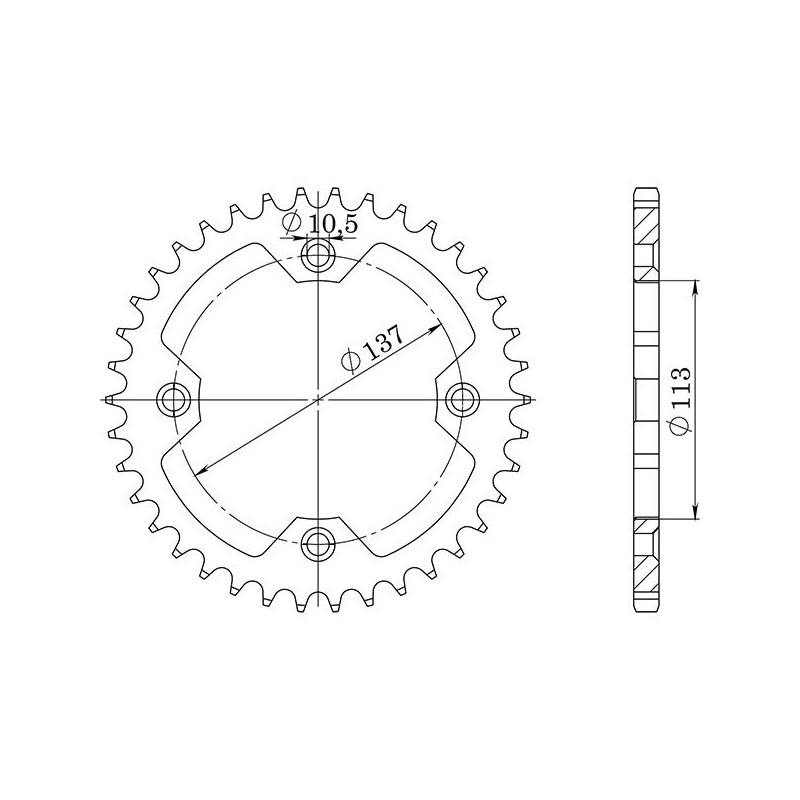 SGR COURONNE S AC P520-D36 SUZUKI LT R QUADRACER 450 06 09