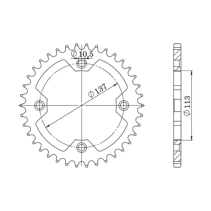 SGR CROWN S AC P520-D36 FOR SUZUKI LT R QUADRACER 450 06/09