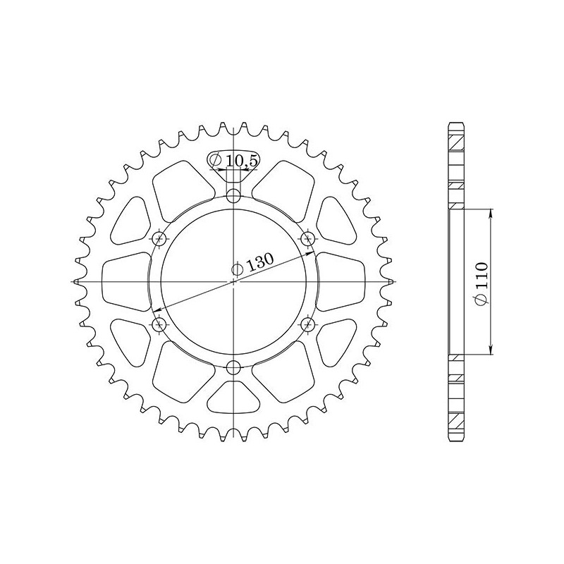 SGR COURONNE S AC P520-D38 KAWASAKI ZR ZEPHYR 550 91-99