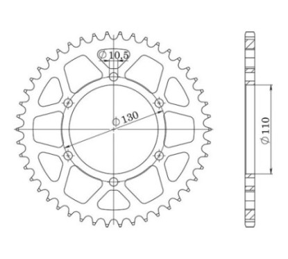 SGR CORONA S AC P520-D38 KAWASAKI ZR ZEPHYR 550 91-99