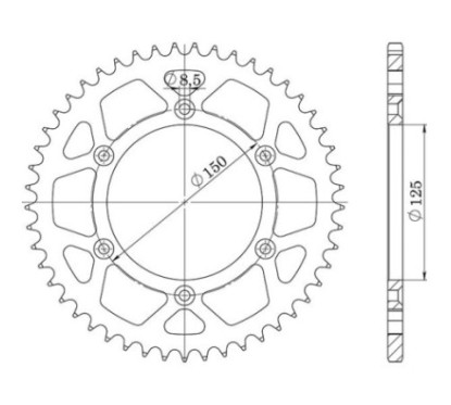 SGR COURONNE S AC P520-D38 KTM DUKE II 99 04