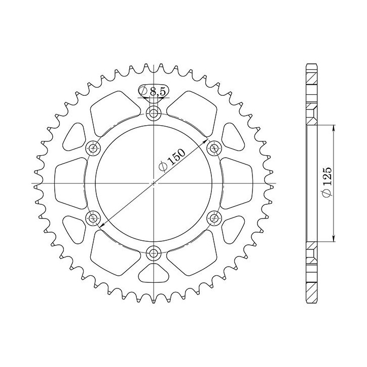 SGR CORONA S AC P520-D38 PARA KTM DUKE II 99/04