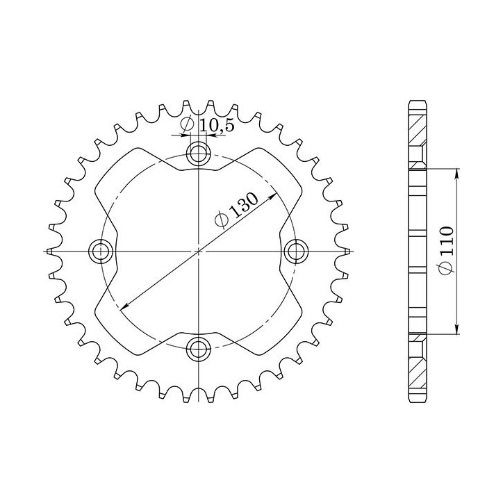 SGR COURONNE S AC P520-D39 POUR HONDA TRX