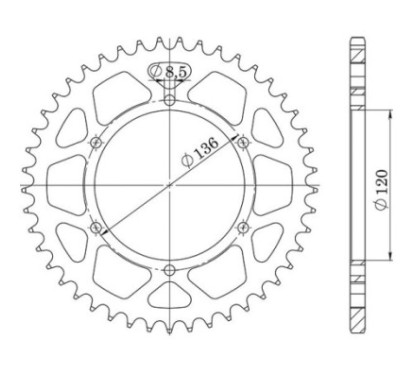 SGR COURONNE S AC P520-D39 YAMAHA RD LC F 350 1987