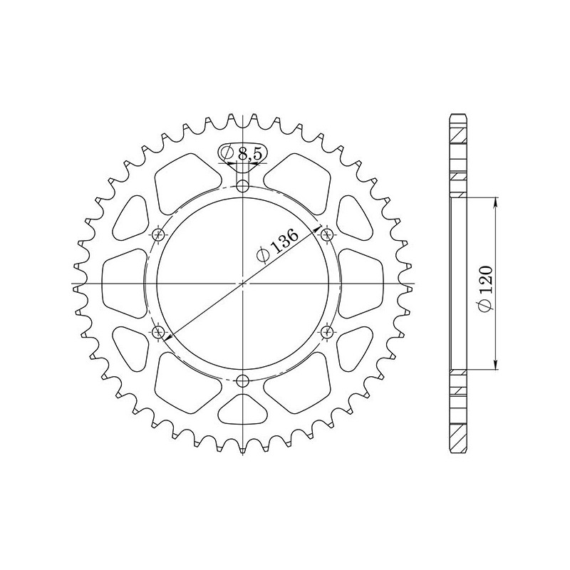 SGR COURONNE S AC P520-D39 YAMAHA RD LC F 350 88 90