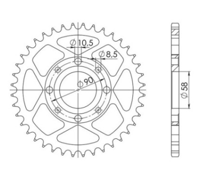 SGR CORONA S AC P520-D40 HONDA MTX R 125 86 95