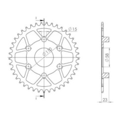 SGR COURONNE S AC P520-D41 APRILIA ROUGE ROSE 125 87 94