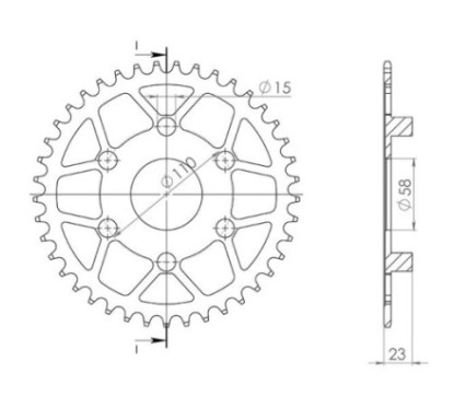 SGR COURONNE S AC P520-D41 APRILIA ROUGE ROSE 125 87 94