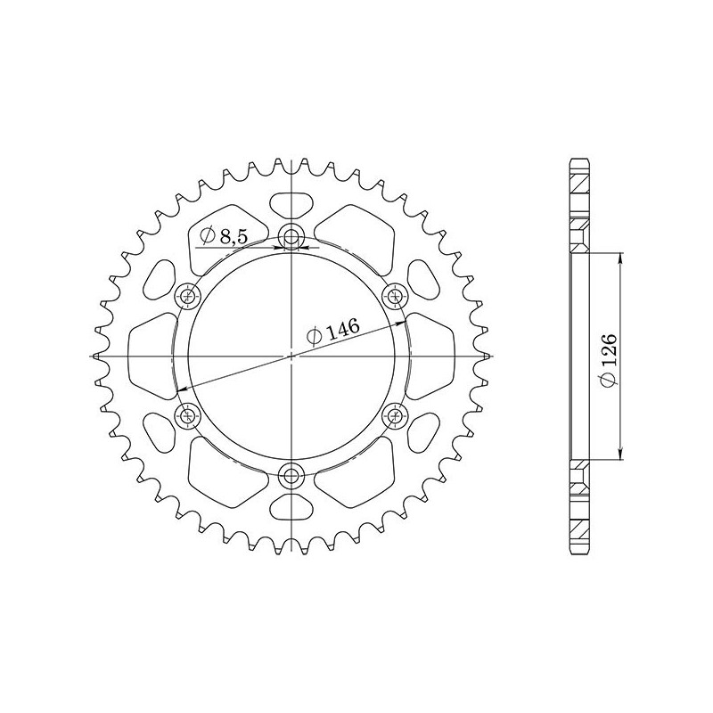 SGR COURONNE S AC P520-D41 SUZUKI DR-Z SM 400 05 10