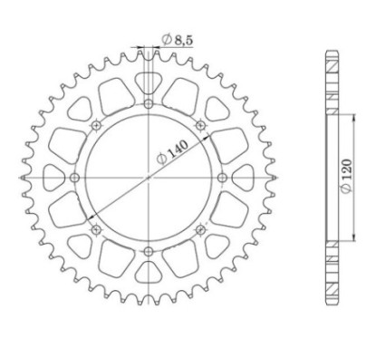 SGR CORONA S AC P520-D42 KAWASAKI KLR 650 95-05