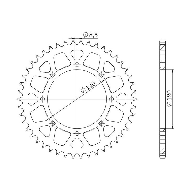 SGR CORONA S AC P520-D42 PARA KAWASAKI KLR 650 95-05