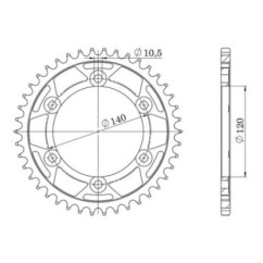 SGR CROWN S AC P520-D42 KAWASAKI VULCAN 500 96 09