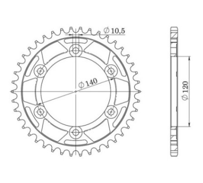 SGR COURONNE S AC P520-D42 KAWASAKI VULCAN 500 96 09