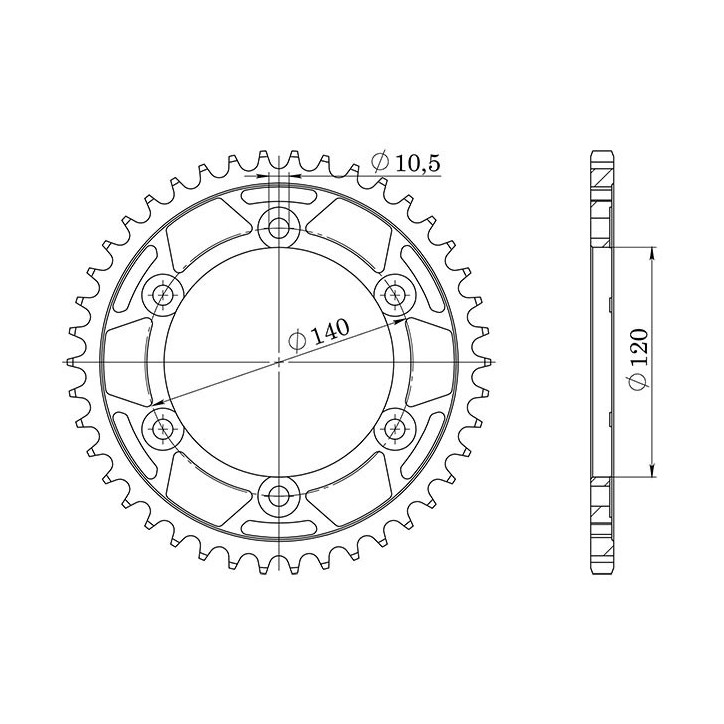 SGR COURONNE S AC P520-D42 POUR KAWASAKI VULCAN 500 96/09