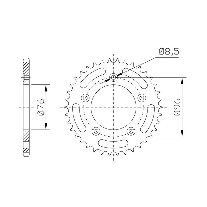 SGR CROWN S AC P520-D43 FOR CAGIVA N1 125 96/97