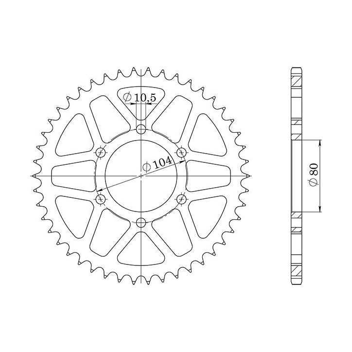 SGR CORONA S AC P520-D43 PARA KAWASAKI ZM ABS 750 07/12