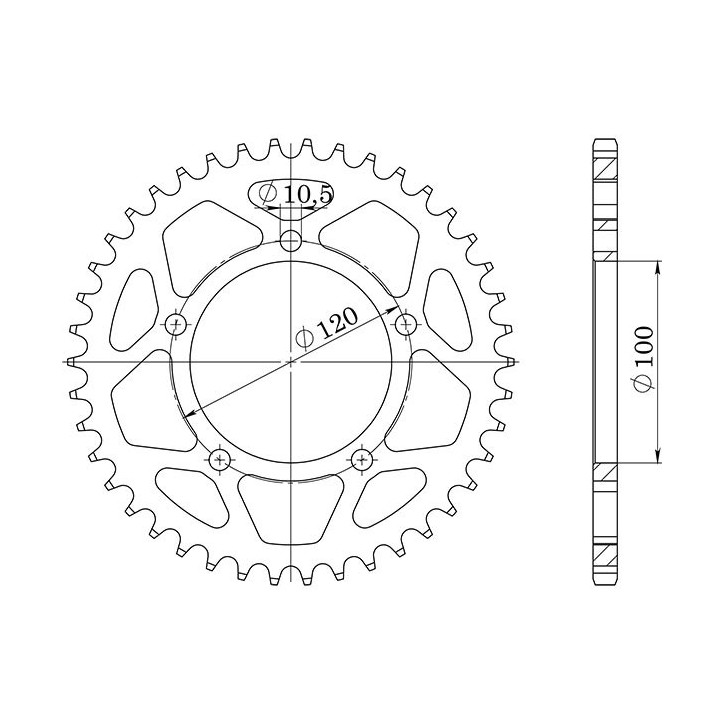 SGR KRONE S AC P520-D44 FUR APRILIA TUAREG E5 ABS 660 22-24