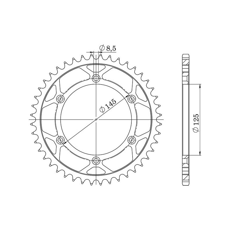 SGR COURONNE S AC P520-D44 CAGIVA K7 125 90 93