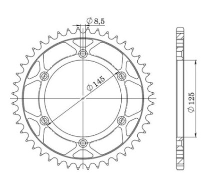 SGR COURONNE S AC P520-D44 CAGIVA K7 125 90 93