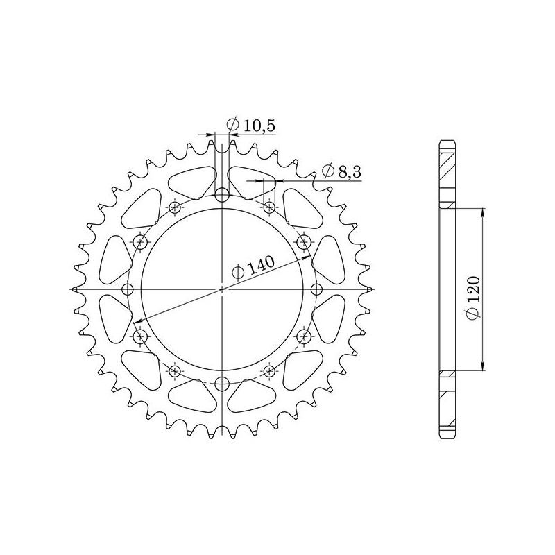 SGR CORONA S AC P520-D44 KAWASAKI KLR D 250 85 05