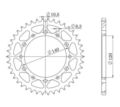 SGR CORONA S AC P520-D44 KAWASAKI KLR D 250 85 05