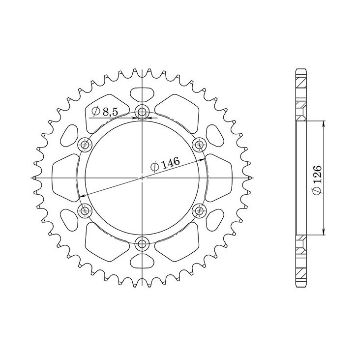 SGR CORONA S AC P520-D44 PARA KAWASAKI KLX SR 400 03/07