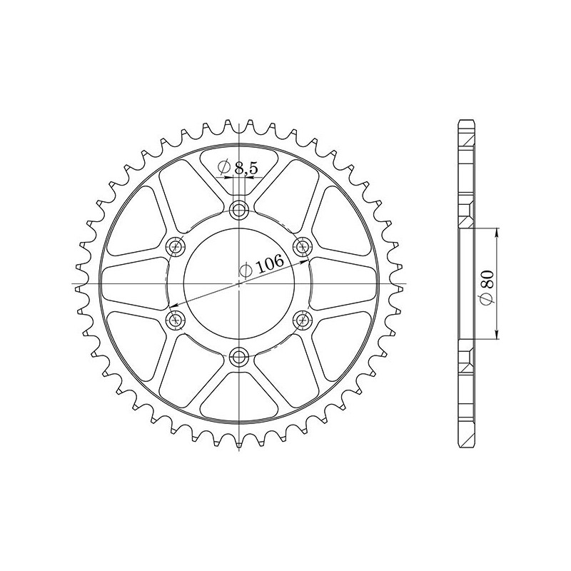 SGR CROWN S AC P520-D45 APRILIA MX SM (11K) 125 04 06