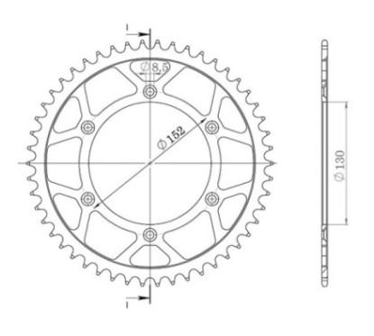 SGR COURONNE S AC P520-D46 APRILIA SXV 450 06-13