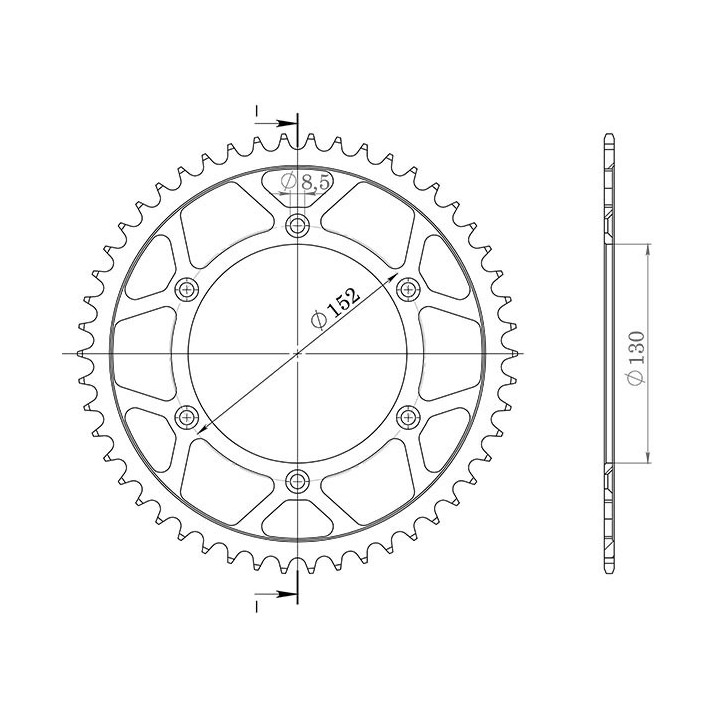 SGR CROWN S AC P520-D46 FOR APRILIA SXV 450 06-13