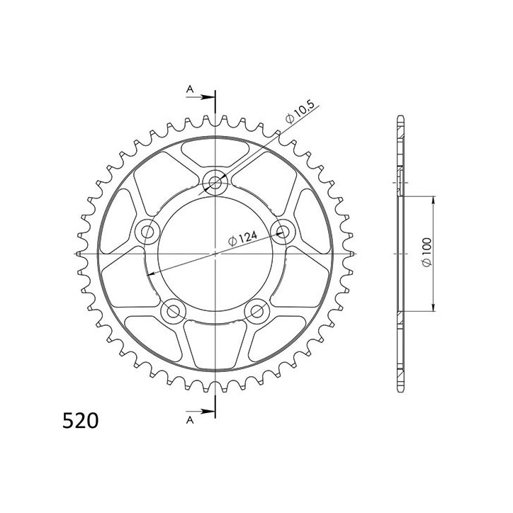 SGR CORONA S AC P520-D46 PARA DUCATI MONSTER 797 17/20