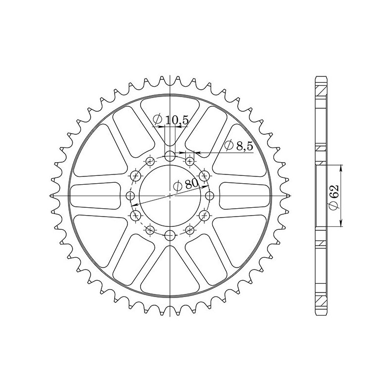 SGR COURONNE S AC P520-D46 YAMAHA SR 250 1996