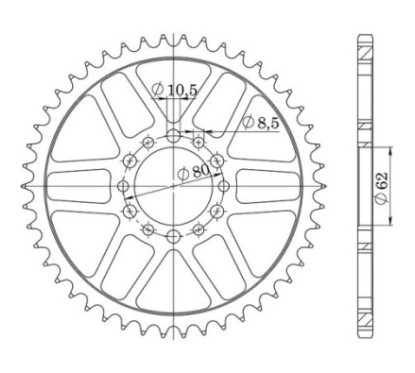 SGR CORONA S AC P520-D46 YAMAHA SR 250 1996